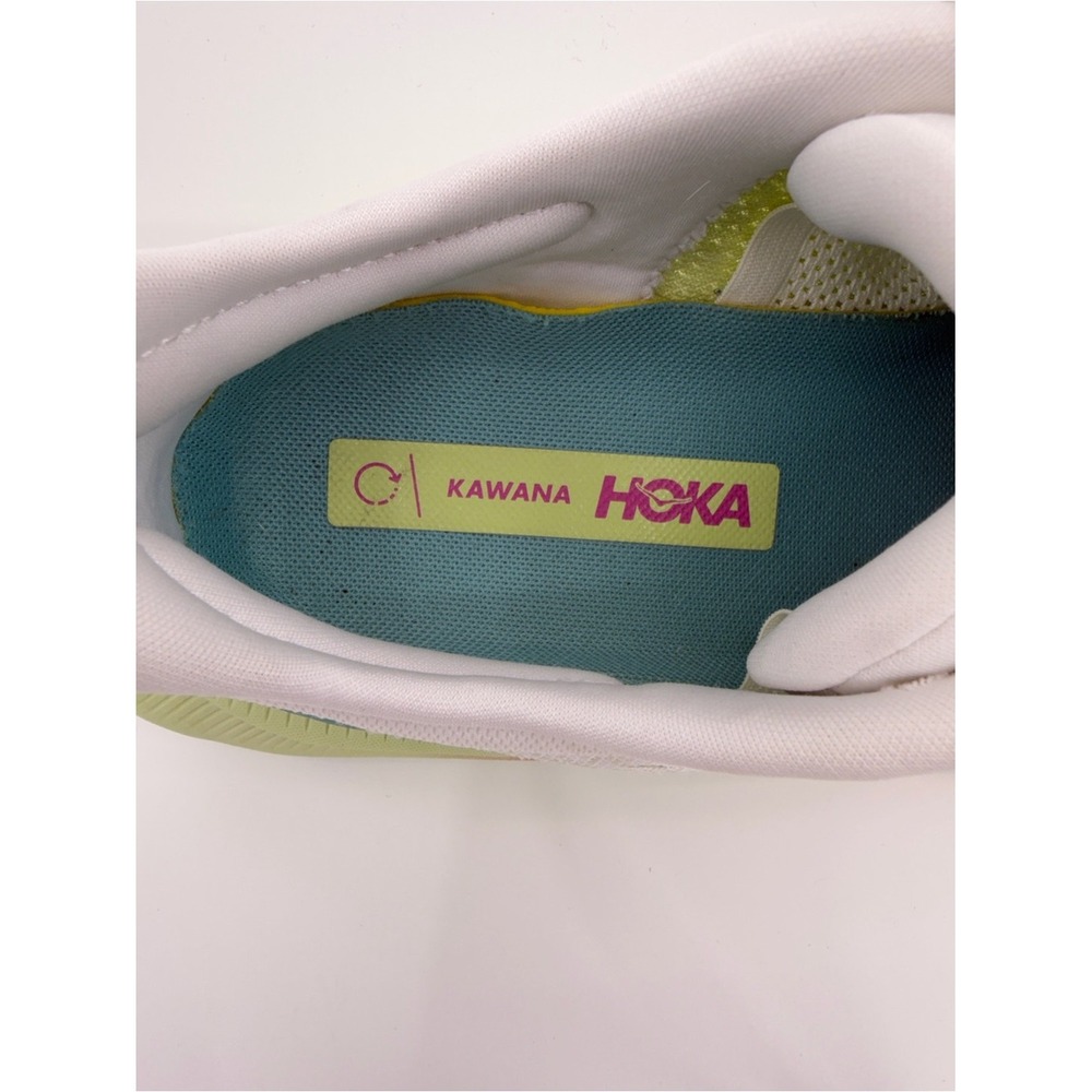 Hoka Womens 8 White Kawana Running Shoes Sneakers Teal Pink Lime Green - Picture 8 of 10